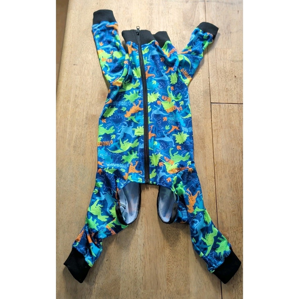 Dog Surgical Recovery Suit One Piece Dog Cone Alternative Dinosaur XL